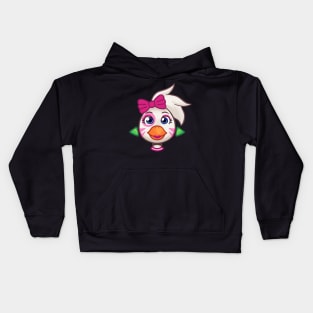 Glamrock Chica Face Sticker Kids Hoodie